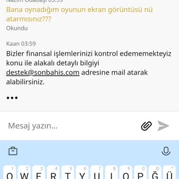 Sonbahis Paramı Vermiyor