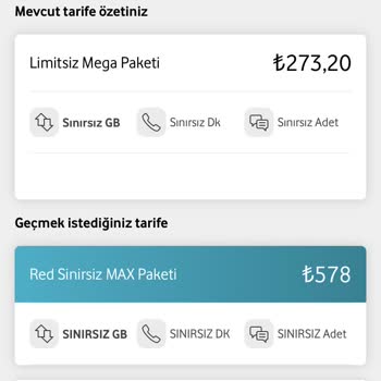 Vodafone Paket Değiştirmeye Zorluyor!