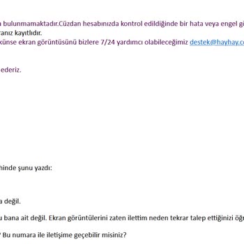 Hayhay Cüzdan Hayhay Adıma Açılmış Hesap Sorunu