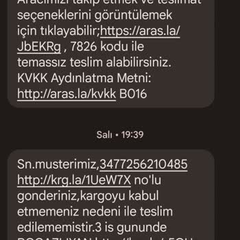 Aras Kargomu Teslim Etmiyor