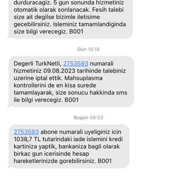 TurkNet İptal Sonrası Ücret İadesi