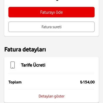 Vodafone Faturam Geçen Aylara Göre Yüksek Geldi