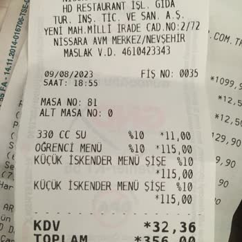 HD İskender Nissara AVM Çocuk Menüsü Oyuncak Terbiyesizliği