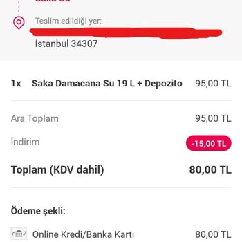 Yemeksepeti Teslim Edilmeyen Sipariş.