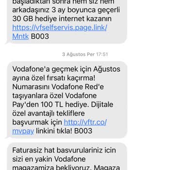Vodafone Ticari İleti İznim Olmamasına Rağmen Sürekli SMS Gönderiyor!