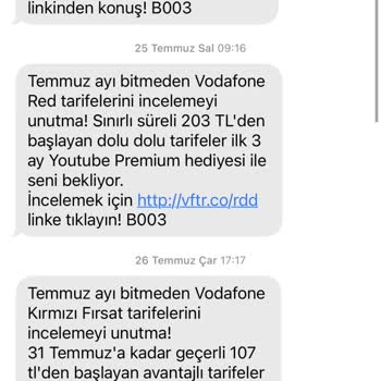 Vodafone Ticari İleti İznim Olmamasına Rağmen Sürekli SMS Gönderiyor!