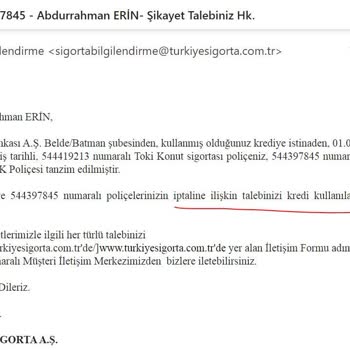 Ziraat Bankası Olmayan Konutun DASK Ve Konut Sigortası