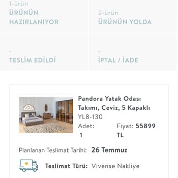 Vivense Teslimat Gecikmesinden Dolayı