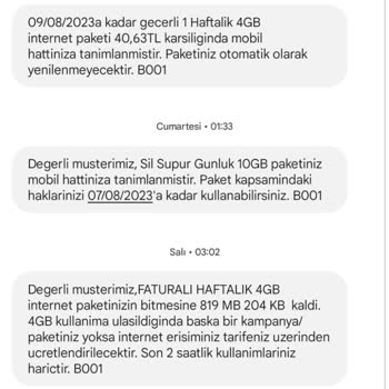Türk Telekom SMS İle Bilgilendirme Yapılmadan Faturama Aşım Yansıtıldı