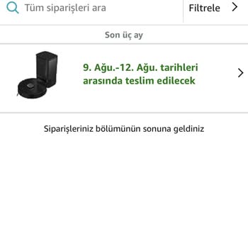 Amazon Siparişim Bilgim Dışında Silinmiş Hiçbir Şekilde Bilgi Verilmedi