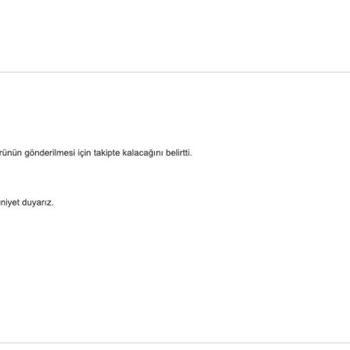 Teslim Edilmeyen Amazon Siparişi