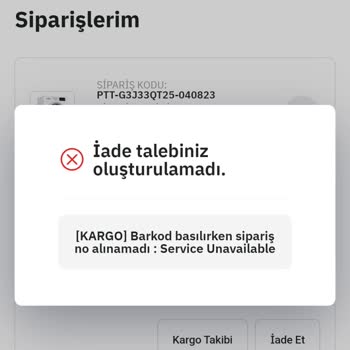 PttAVM Kurutma Makinesi İade