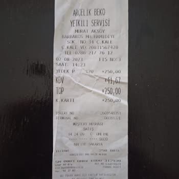 Çanakkale Merkez Arçelik Yetkili Servis Şikayeti