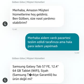 Amazon.com.tr Para İadesi Yapmıyor