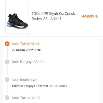 Lotto Yanlış Ürün Gönderildi Siparişimde Ki Ürün Gönderilmedi