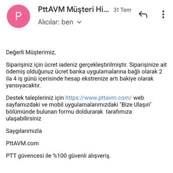 Epttavm Para İadesi