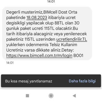 Bimcell Haksız Yere Vergi
