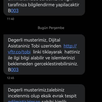 Vodafone Geri Ödeme Alamama