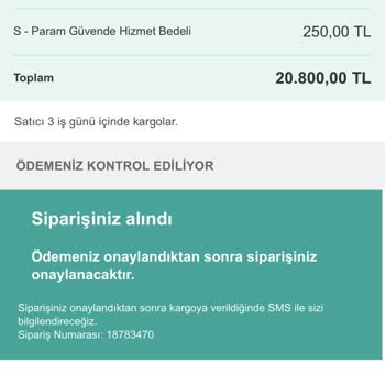 E-ticaret Marka Taklidiyle Dolandırıcılık Param Güvende İle Ürün Satın Aldım