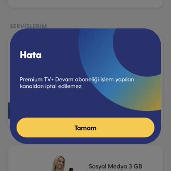 Premium TV+ Devam Abonelik İptali Gerçekleştiremiyorum