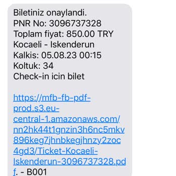 Kamil Koç Otobüs Bilet Paramın İadesi