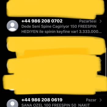 Türk Telekom Hattıma +44'lü Numaralardan Gelen SMS'ler