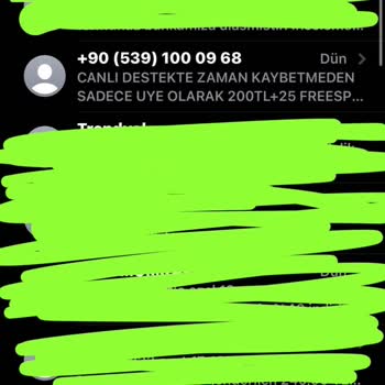 Türk Telekom Hattıma +44'lü Numaralardan Gelen SMS'ler