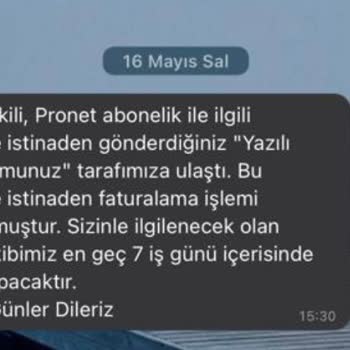 Pronet Bir İptal Formu Varmış Ama Yokmuş Sonradan Bulunmuş.