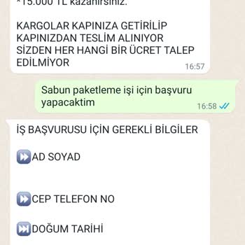 Evde Ek İş Paketleme Başvurusuyla İlgili Şikayet