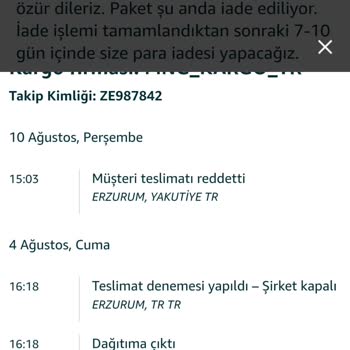 MNG Kargo Dağıtıma Çıkarılmayan Kargonun İadesi