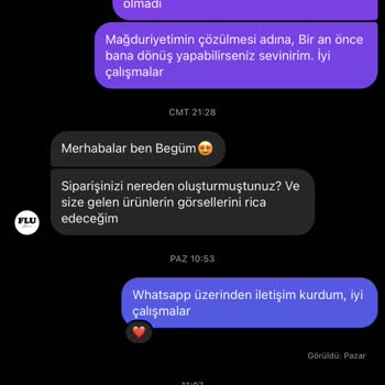 Flu Aksesuar DM Ve WhatsApp Müşterilere Dönmüyor