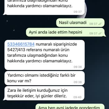 Zara Online'a Kargo İle İade Edilen Ürünlerimin Depoda Bulunamaması