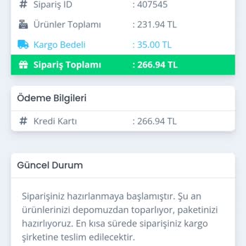 Qafiye Prive Sipariş Verdiğim Ürünler Gelmedi