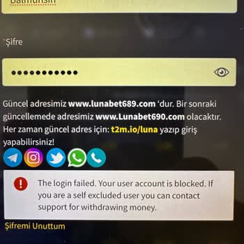 Lunabet Sebepsiz Hesabımı Kapattı