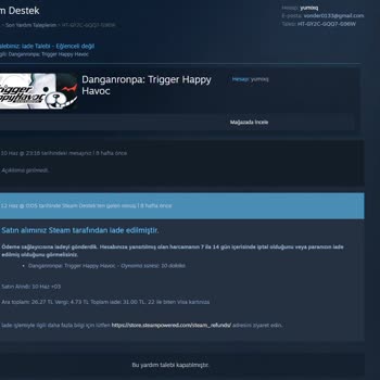 Steam İade Talebim Kabul Edildi Ama Parası Gelmedi