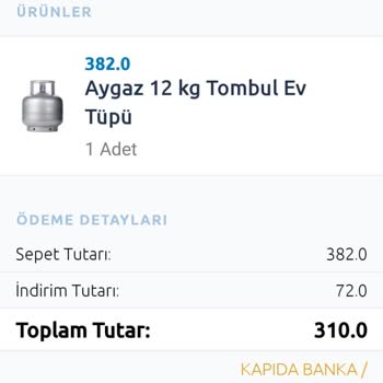 Zam Dolayısıyla Teslim Edilmeyen Aygaz Tüp