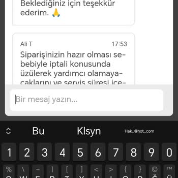 Yemeksepeti Sipariş İptali Kabul Etmeme
