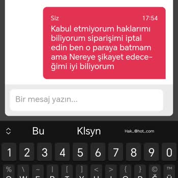 Yemeksepeti Sipariş İptali Kabul Etmeme