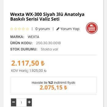Hepsiburada Satıcıdan Satın Aldığım Valiz Seti İptal Edildi Ve Fiyat Hatası Yapıldı