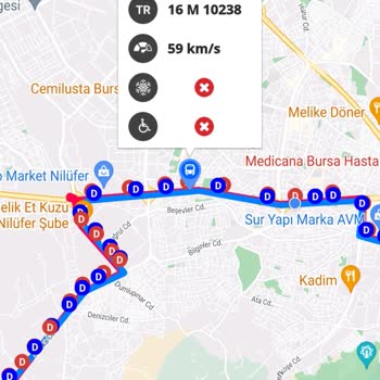 BURULAŞ B33 H İzmir Yolu D243 Numaralı Duraktan Almama