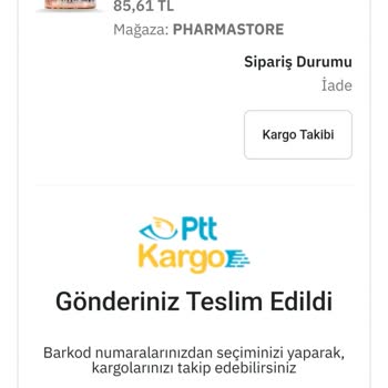 Epttavm Ve Pharmastore Alakasız Ürün Gönderip Ücret İademi Yapmadı