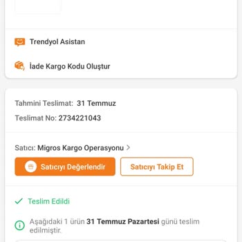 Trendyol Siparişim Ortada Yok