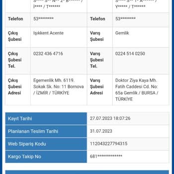 Sürat Kargo Şubeden Bir Türle Adrese Gelemeyen Kargo
