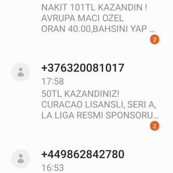 Türk Telekom Bahis Casino Bet Mesajlarının Engellenmesi