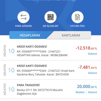 Denizbank Kredi Kartı Borç Gecikme Tahsis Ücreti