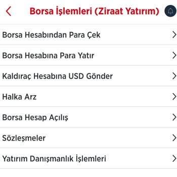 Ziraat Yatırım Ziraat Mobilde Portföy Kalktı