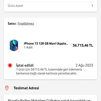 Vodafone Herşeyyanımda Para İadesi