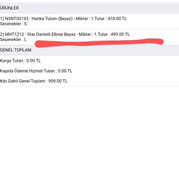 Elbisem Nişantaşı Sipariş Sorunu