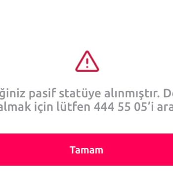 Üyeliğimi Pasife Almış Tiktak