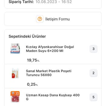 Migros Geç Kalan Sipariş Ve İptal Edilen Sipariş.
